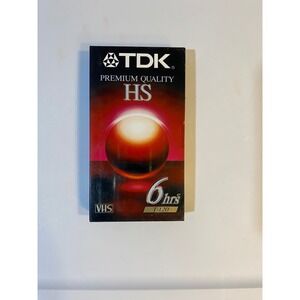 TDK Premium Quality HS T-120 VHS Blank Video Cassette Tape 6 Hour Factory Sealed